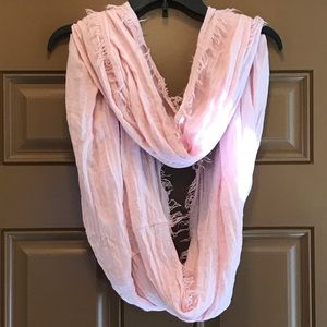 Light pink infinity scarf